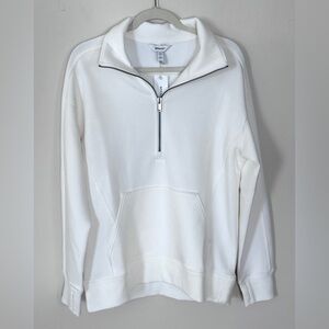 Spanx Air Essentials Half Zip Tunic size M powder off white NWT